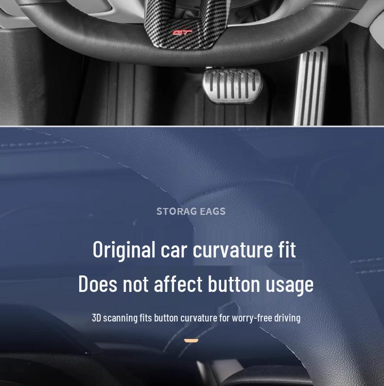 Xiaomi SU7 Steering Wheel Carbon Fiber Decorative Stickers - Car Interior Protection Accessories