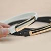 Elegant Belt Invisible Gift Convenient Chic Faux Leather Metal Closure Skinny Waist Belt for Jeans
