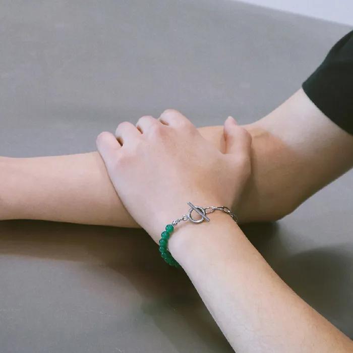 BT Gemstone Bracelet 08 (2 Types / 6mm Green Onyx)
