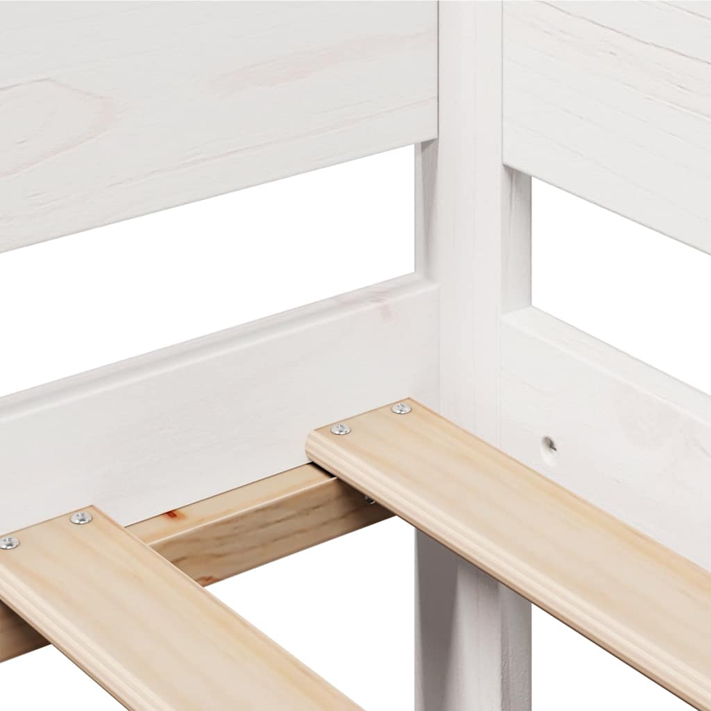 Daybed with Drawers White 90 X 190 Cm Pine Wood