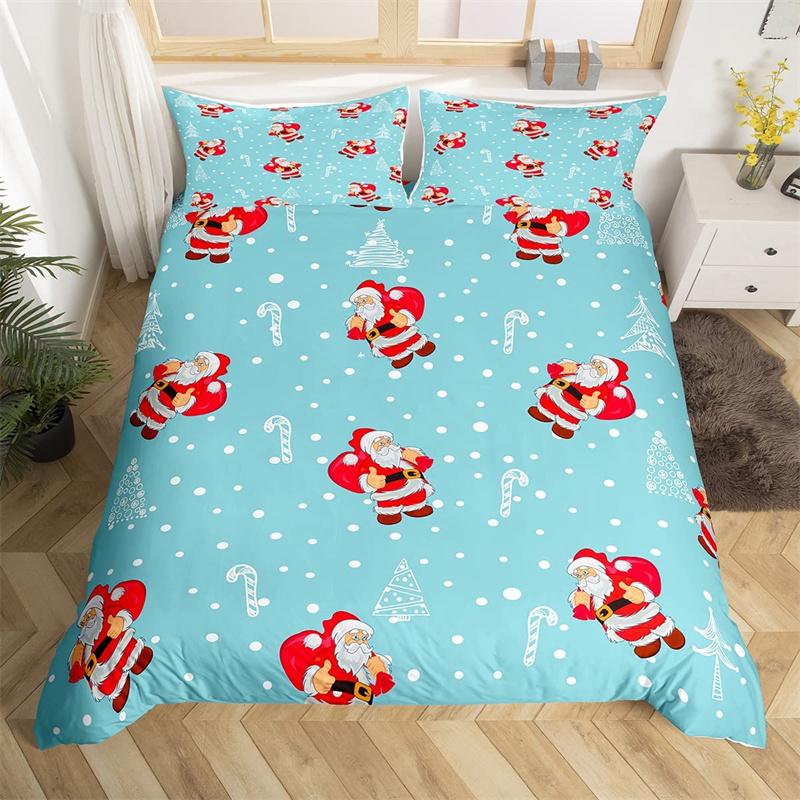Poszwa na kołdrę bałwan choinka płatek śniegu poszwa na kołdrę kreskówkowy zestaw pościeli mikrofibra święta Bożego Narodzenia Nowy Rok prezent zestaw do łóżka