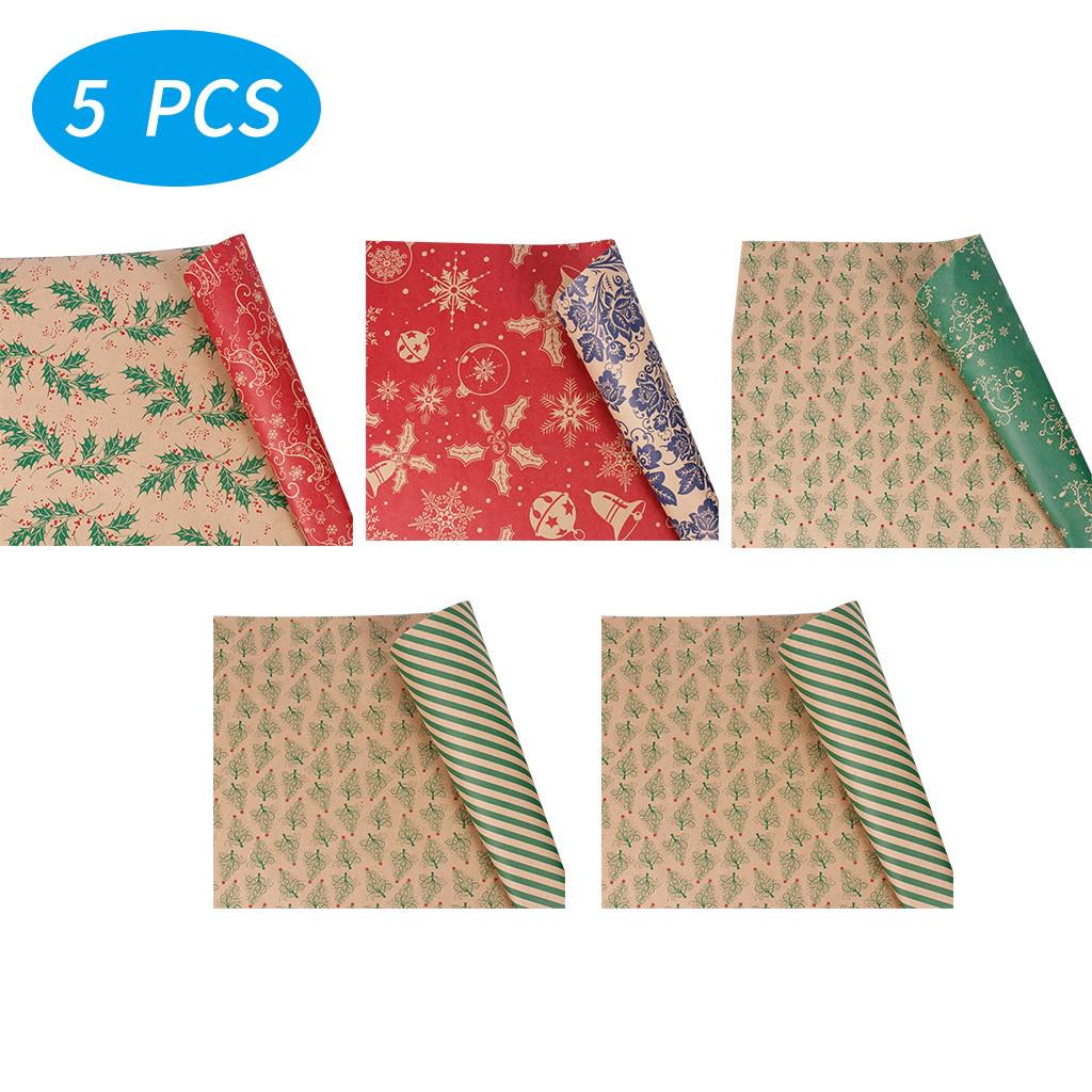 Buy Double Sided Pattern DIY Cowhide Gift Box Wrapping Paper 5pcs 50