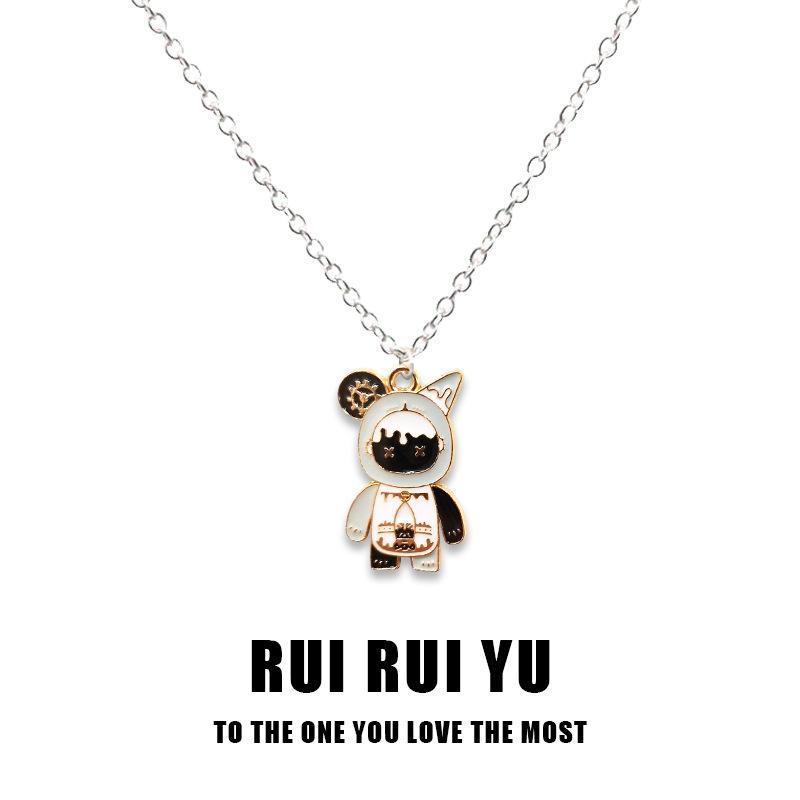 

RUI RUI YU Смішне намисто з ведмедиком, намисто з підвіскою для жінок, чоловіків, подруг, подружок, коханців, ювелірні вироби, подарунок 1 PC