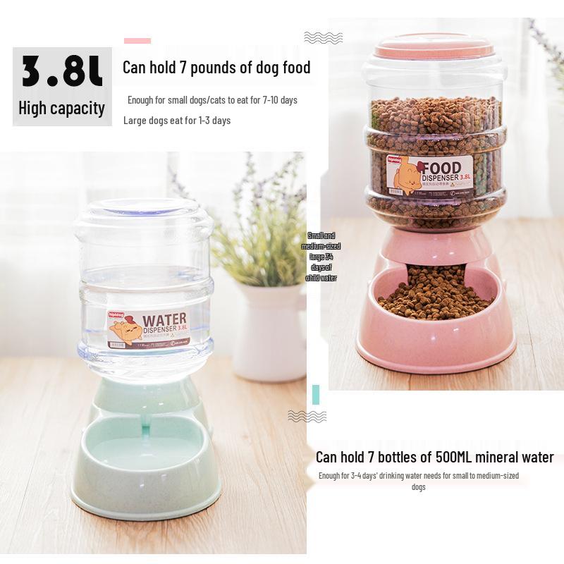 3.8L Automatic Pet Water Dispenser & Feeder for Cats and Dogs
