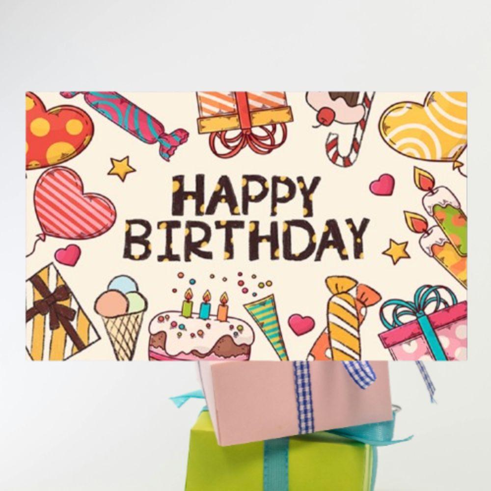 Cute Happy Birthday Photography Backdrop Celebrate Party Hanging Banner  Home Decor