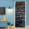 Retro Library Adhesive Door Wallpaper Waterproof Home Decor Living Room Mural Decal Sticker Wooden Cabinet Poster Wine