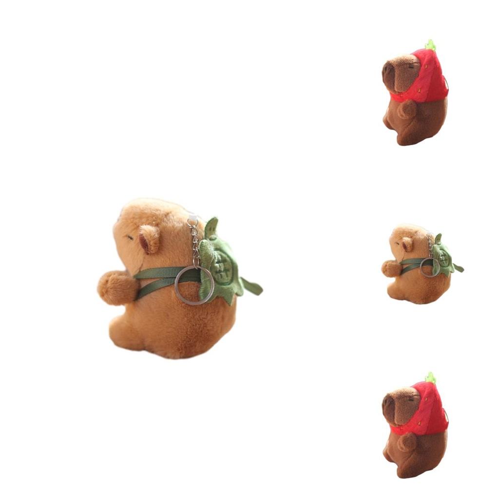 Cute Plush Capybara Keychain Pendant Toy Bag Decoration Doll