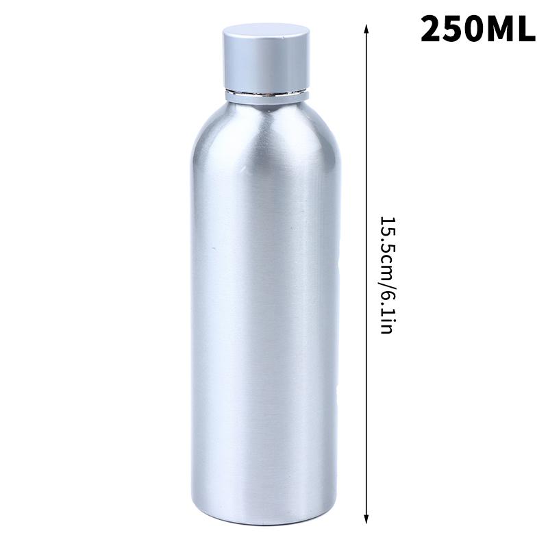 30/50/60/100/120/150/200/250Ml Aluminum Bottle With Lid Cosmetic Refillable Bottles Silver Lid Aluminum Container Travel Bottle