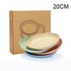 4pcs 20/23/25cm Lightweight Wheat Straw Plates Unbreakable Dishes and Plates Sets Non-toxin Safe Healthy for Kids Children Adult