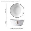 Set of 2 Large 8-Inch Nordic Style Ceramic Soup Bowls - Creative Simple Design, Perfect for Soups and Salads.