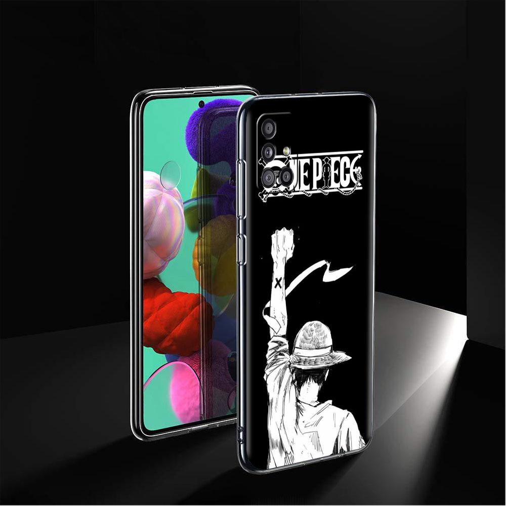 Clear Case For Samsung Galaxy A52 A12 A51 A32 A21s A71 A32 A22 50 A70 A31 A72 5G Phone Cover One- Piece Boy Anime