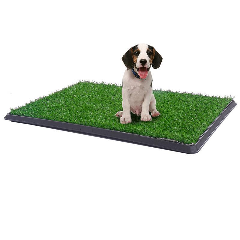 

Small Dogs Toilet Simulated Lawn Grass Dogs Potty Pan Removable Pet Urine Pad Pee Anti-Splash Urine Cleaning Pets Supplies With urine pad