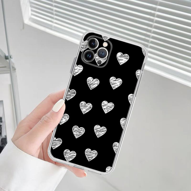 Custodia per telefono in silicone morbido con texture zebrata di mucca dalmata bianca e nera per iphone 14 13 12 11 Pro Mini XS MAX 8 7 6 Plus X XS XR