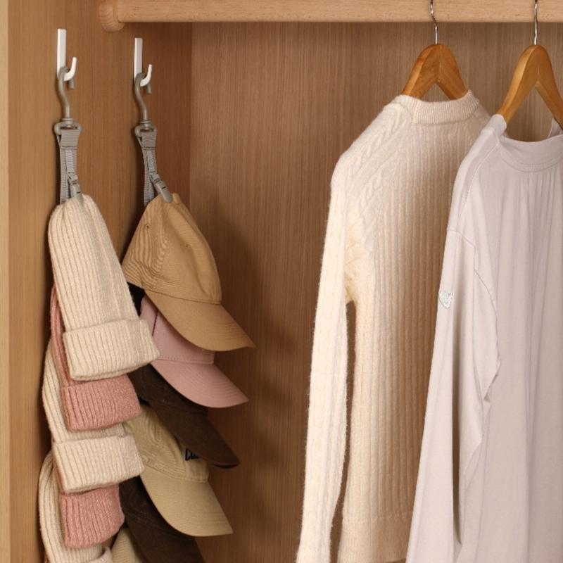Sturdy Plastic Wall Hook For Hats Coat Accessories Damage Release Installation Modern Design Closet Entryway Storage Solution