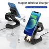 Magnetic Wireless Charging Station ABS Texture Suitable for Phone Watch Earphone Fast 15W Charging Built In Night Light