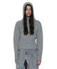 PARTIMENTO WOMEN Cutout Warmer Knit Hoodie_Melange