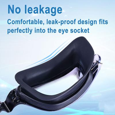 Adult Swimming Goggles Training Waterproof Silicone One-piece Earplugs Anti-fog High-definition Electroplated Swimming Goggles