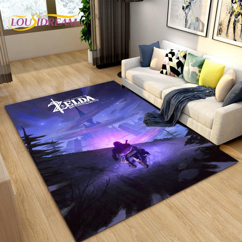 The Legend of Zelda Game Gamer Area Rug,Carpet Rug for Living Room Bedroom Sofa Doormat Decoration,Kid Play Non-slip Floor Mat