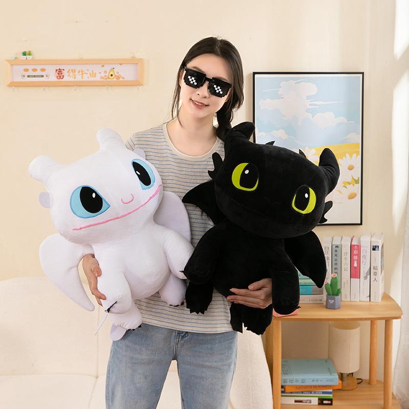 Night Evil Toothless Toothless Sun Evil Light Evil Position Black Dragon White Dragon Anime Plush Toy Doll Claw Machine Doll
