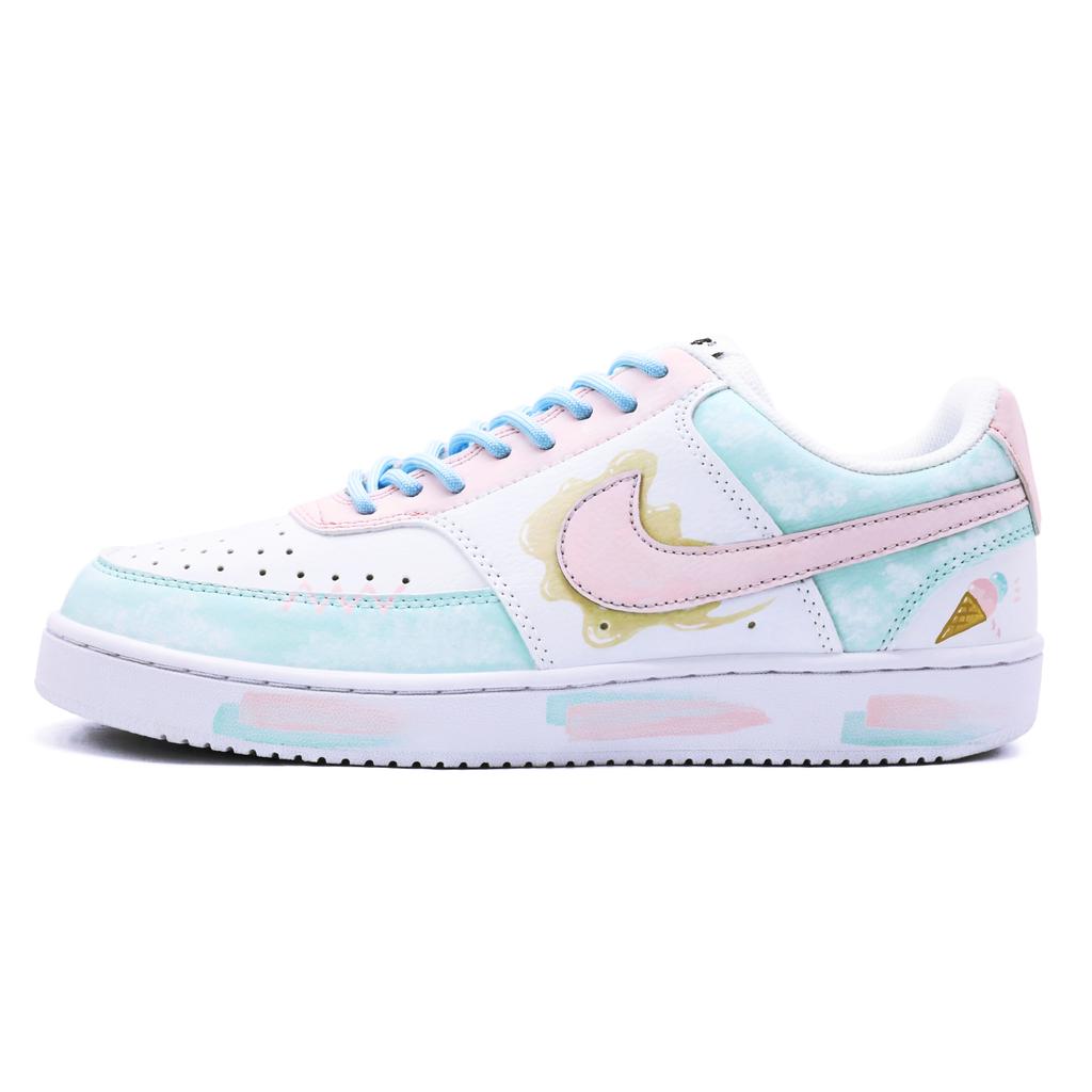 Nike Court Vision 1 Crushed Ice On A Summer Day Slip Resistant Abrasion Resistant Low top Skateboard Shoes Unisex DH2987-101(team488-)