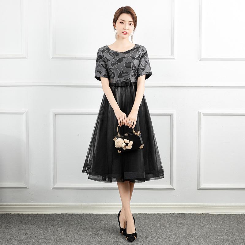 Small dress dress, new big choir performance dress, graduation medium and long temperament elegant dinner dress