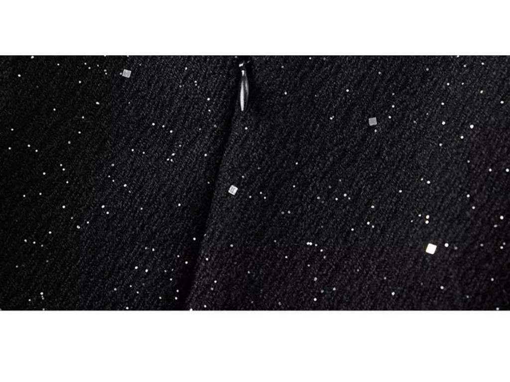 Autumn/Winter 2025 Women's Versatile High-Waisted Sequin A-Line Skirt