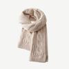 Solid color scarf women's winter new trend versatile shawl knitted thickened warm cute scarf