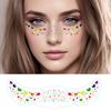 Rainbow Festival Face Stickers Metallic Freckle Heart Decals Waterproof Temporary Tattoos