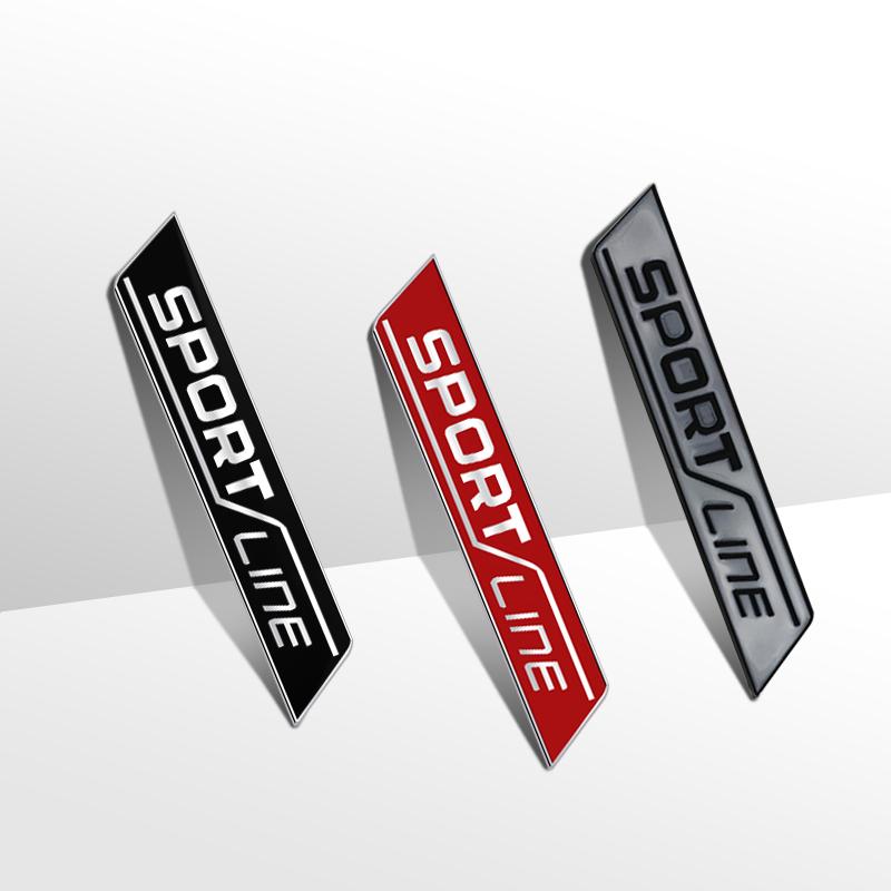 Cycr3 Auto Metal For Skoda Sportsline Grille Logo Fabia Rapid Octavia Superb KAMIQ KODIAQ Car Interior Badge Decals Trunk Sticker