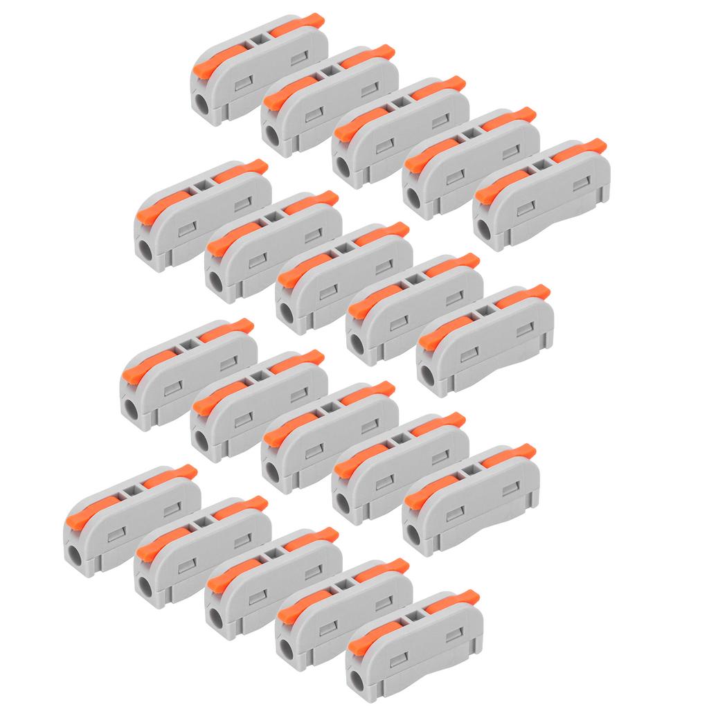 20Pcs Wire Conductor Connector  LeverNut 1in1out Fast Lighting Terminal Block