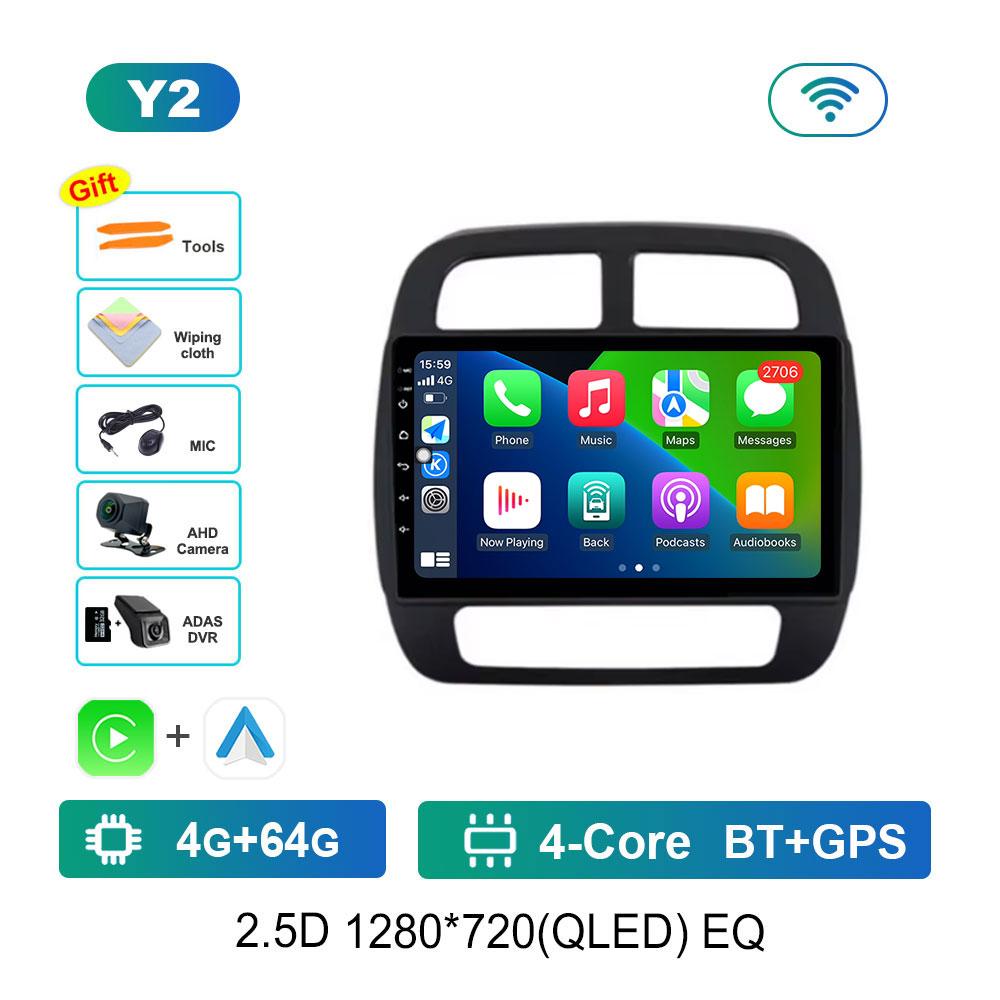 DSP Stereo Car Radio Multimedia Player for Renault KWID K-ZE Dacia Spring 2015 - 2018 GPS Navi Android 14 BT WiFi 4G Auto Tools