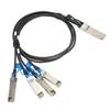 100G QSFP28 DAC Cable 1 Meter Transmission Distance QSFP28 To 4 SFP28 100G Speed Direct Attach Cable for Big Data Device