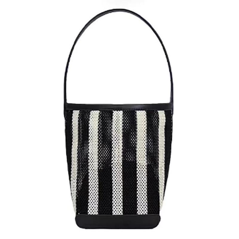 Underarm Contrasting Striped Bucket Bag Women's 2025 New Korean Version Trendy Fashion Large-capacity Shoulder Bag Versatile Women's Bag