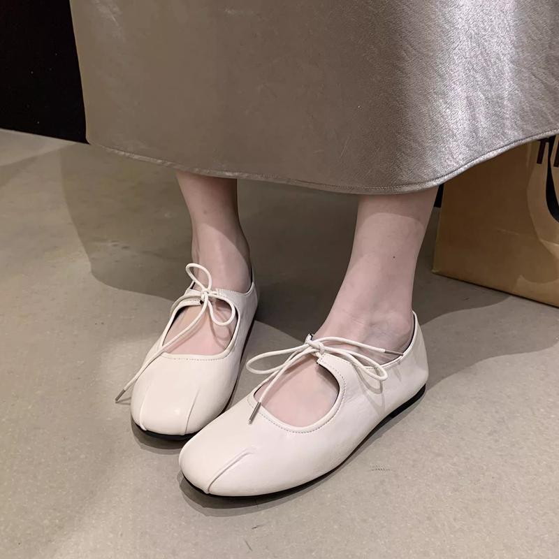 Fashion SUOJIALUN 2025 Autumn New Brand Women Flat Shoes Fashion Round Toe Lace Up Mary Jane Shoes Soft Flat Heel Ladies Boat Shoes