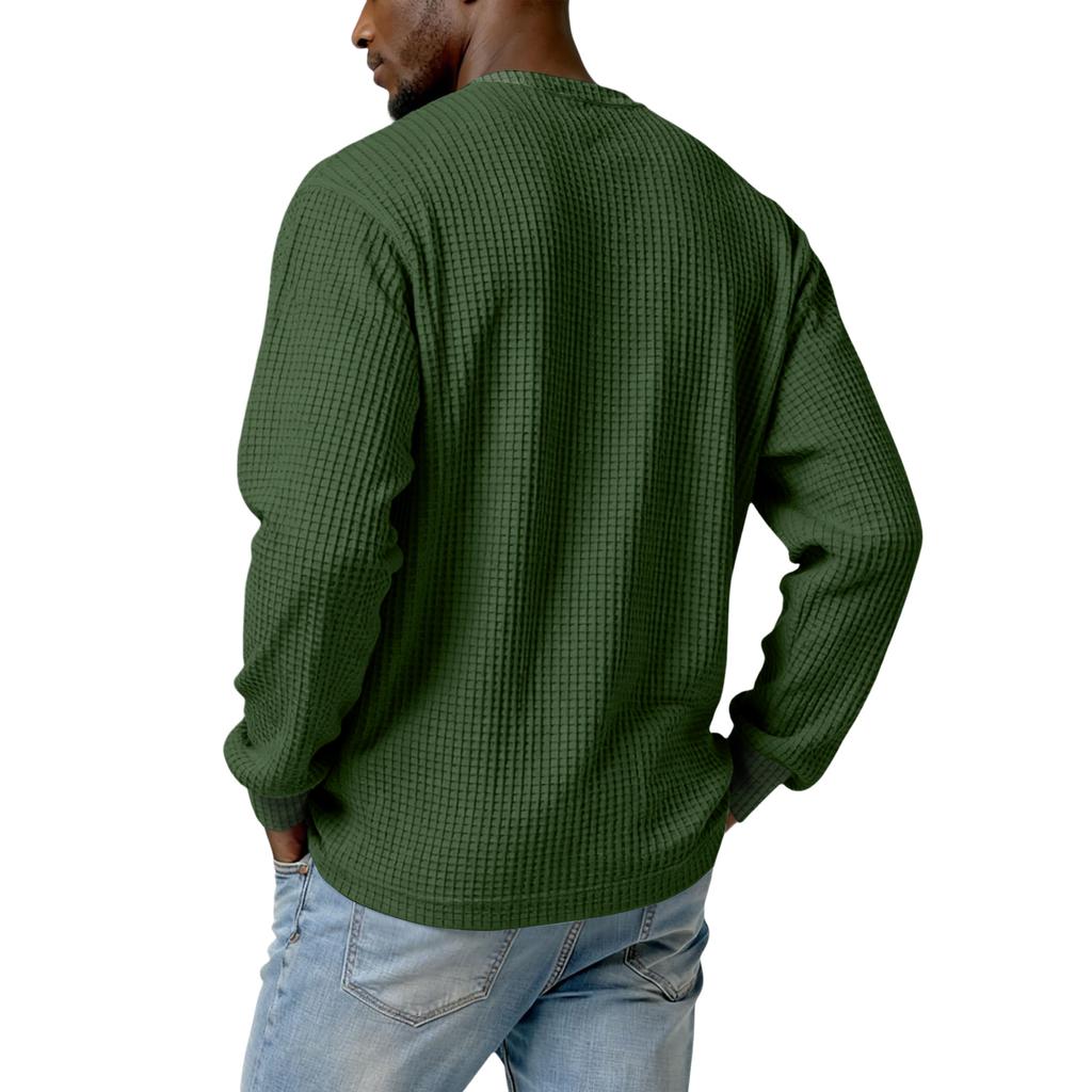 Men's Knit Casual Collar Pullover - Long Sleeve Daily Wear