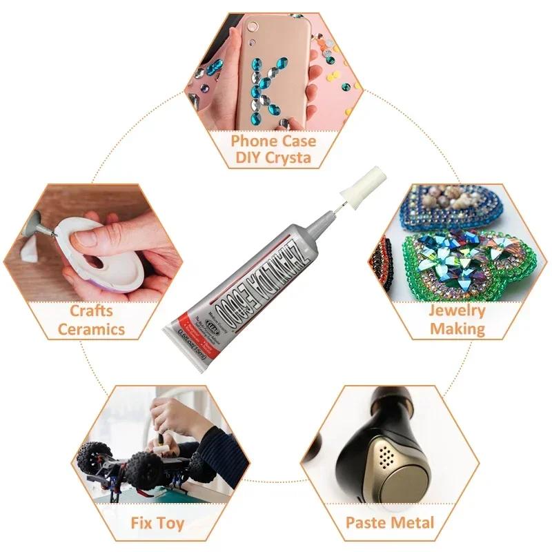 Glue for Rhinestones Crystal DIY Craft Tool Needles Epoxy Adhesive Strong for Jewelry Crafts Fix Glue Home Welding FluxesTools