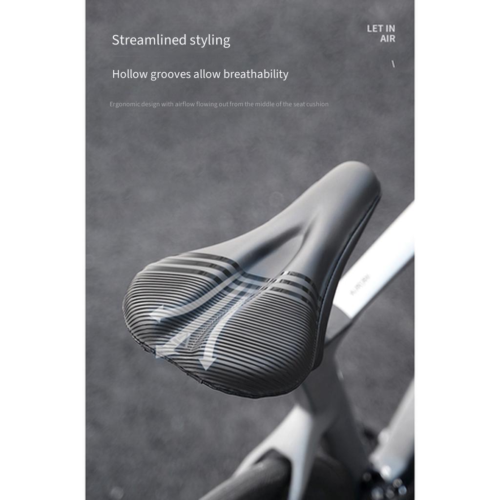 Thick Silicone Bicycle Saddle Cover Super Soft Shock Absorption Waterproof Seat Pad for Mountain Road Bike