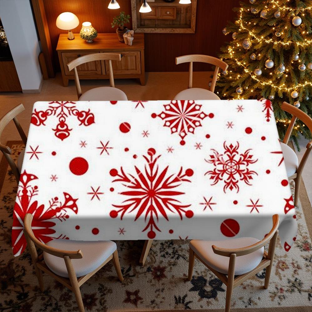 Candy Cane Christmas Tablecloth Restaurant Kitchen Tablecloth Living Room Home Decoration Rectangular Party Decoration