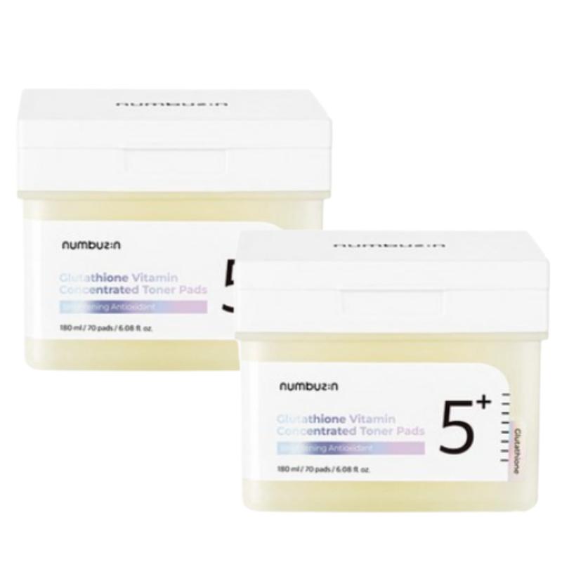 

Numbuzin No.5 Glutathione C Brightening Film Pad 180ml x 2 (70 Pads) set of 2