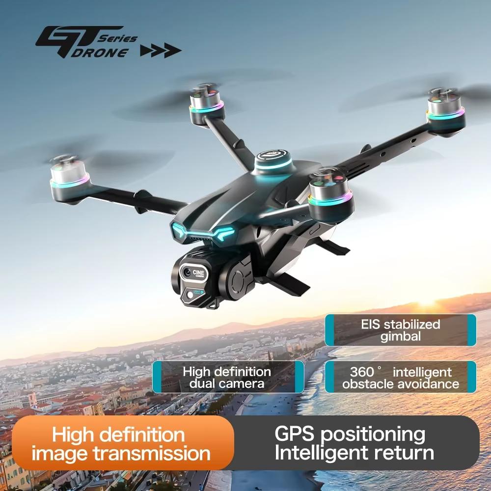 2025 Ny GT6 Drone 8K Profesjonell HD Dobbeltkamera GPS Smart Retur 5G WIFI Hindringsunngåelse Børsteløs Sammenleggbar Firkopter Drone Leke Gave