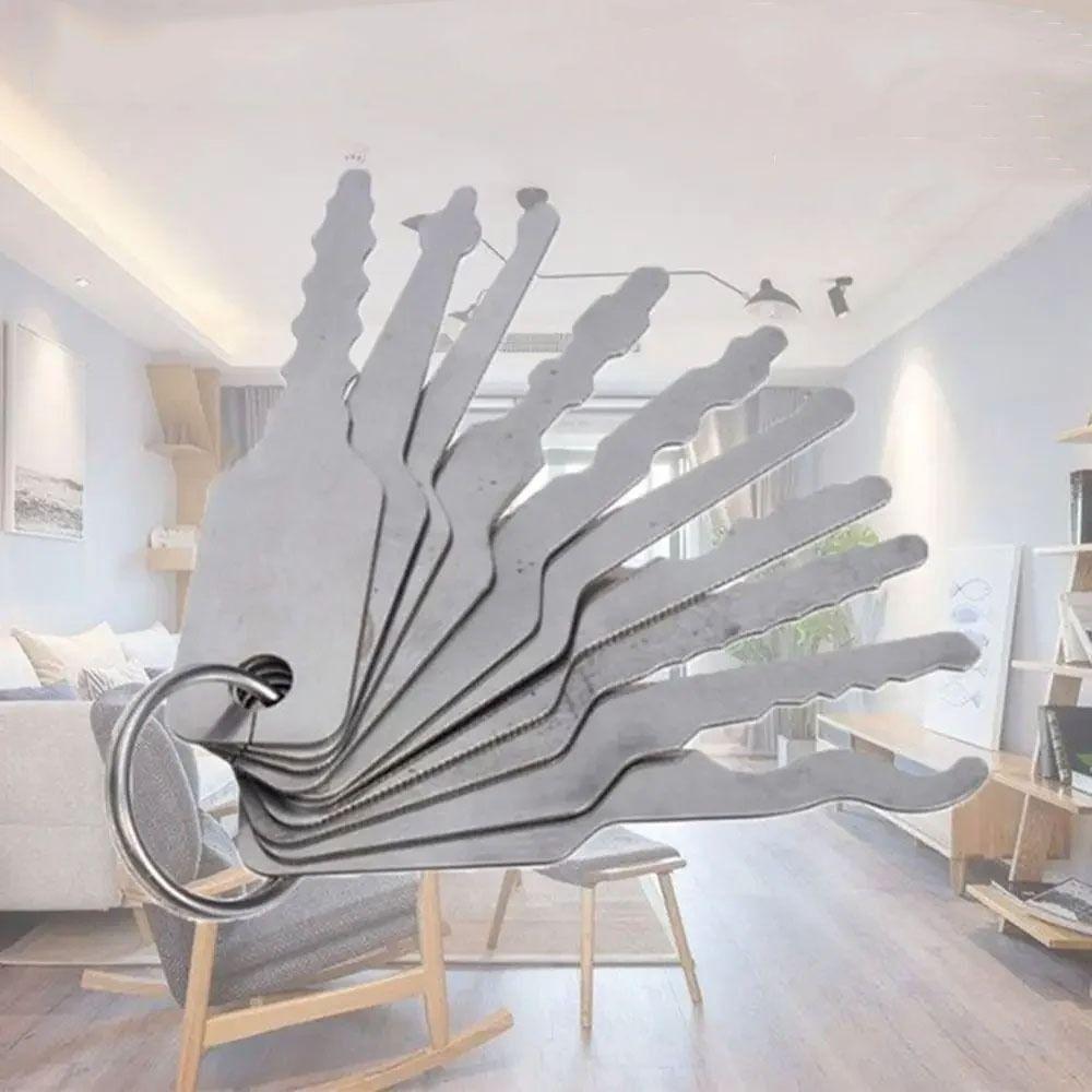 10pcs/set Wear-resistant Door Open Keys 10 In 1 Key Replacement Jiggler Keys  Car Repair Tool