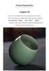 Longquan Celadon Ceramic Tea Cup - Handleless, Engravable, with Ice Crack Design for Home or Office Use