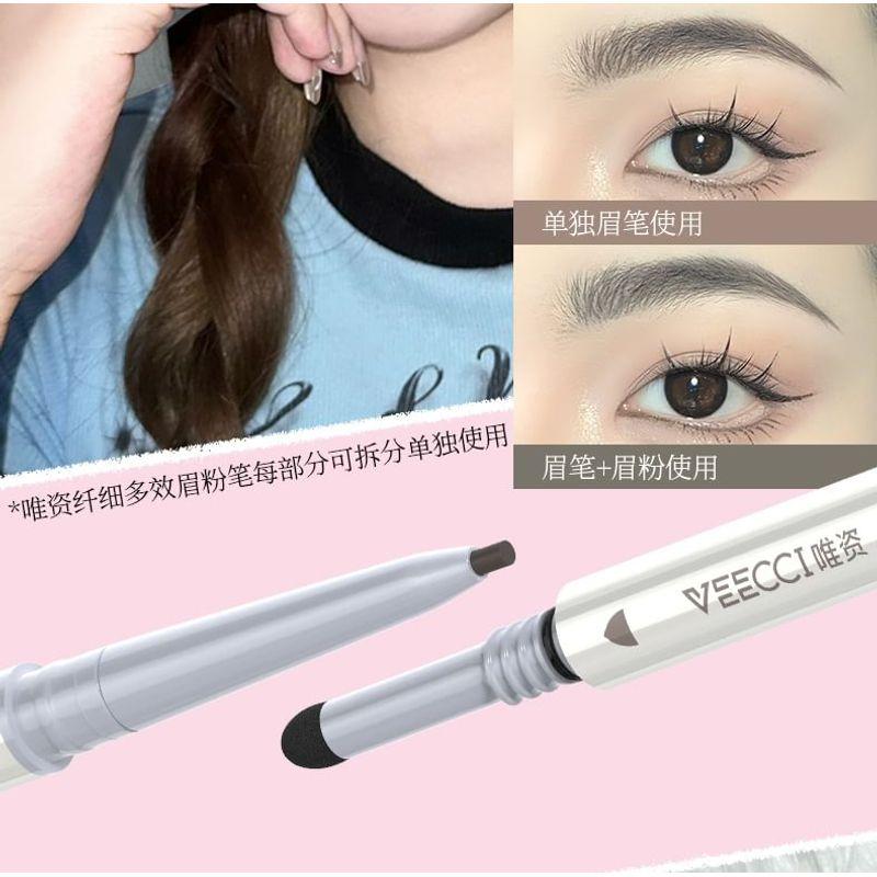 VEECCI - Slim Multi-Effect Eyebrow Powder & Pencil - 3 Colors
