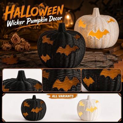Geflochtene Kürbisdekoration für Halloween Herbst Tischmittelstück