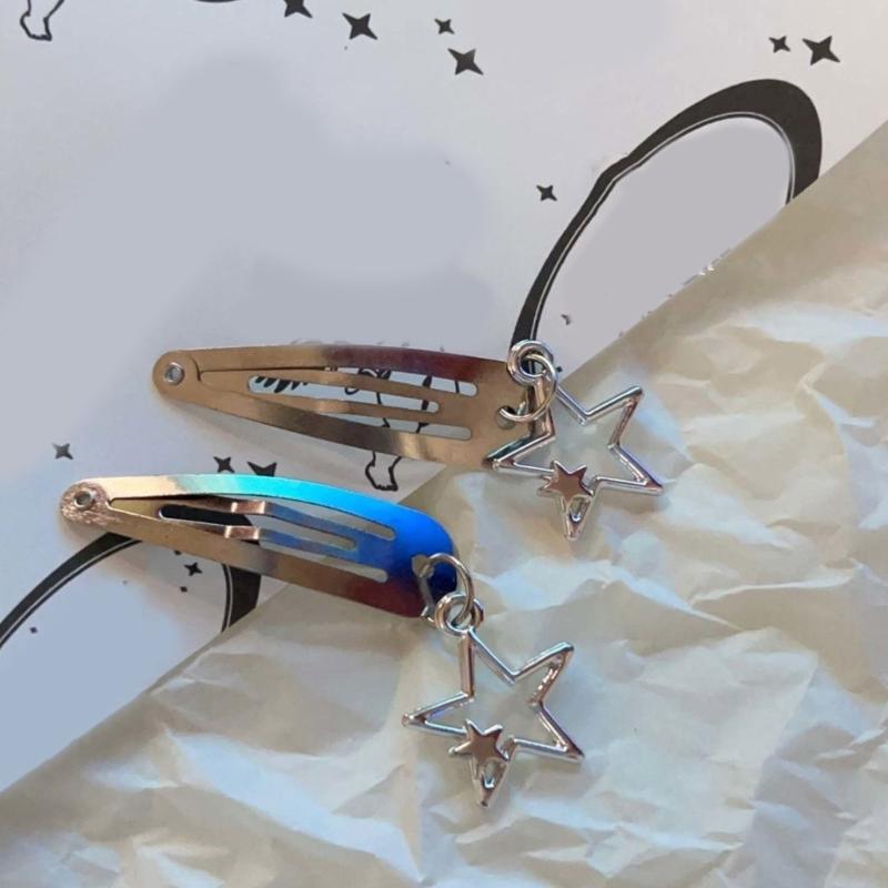 Y2k Star Pendant Hairpins Cute Hair Clips Fashion Hairpins Hair Accessories Hair Pin Alloy Material Gift for Children