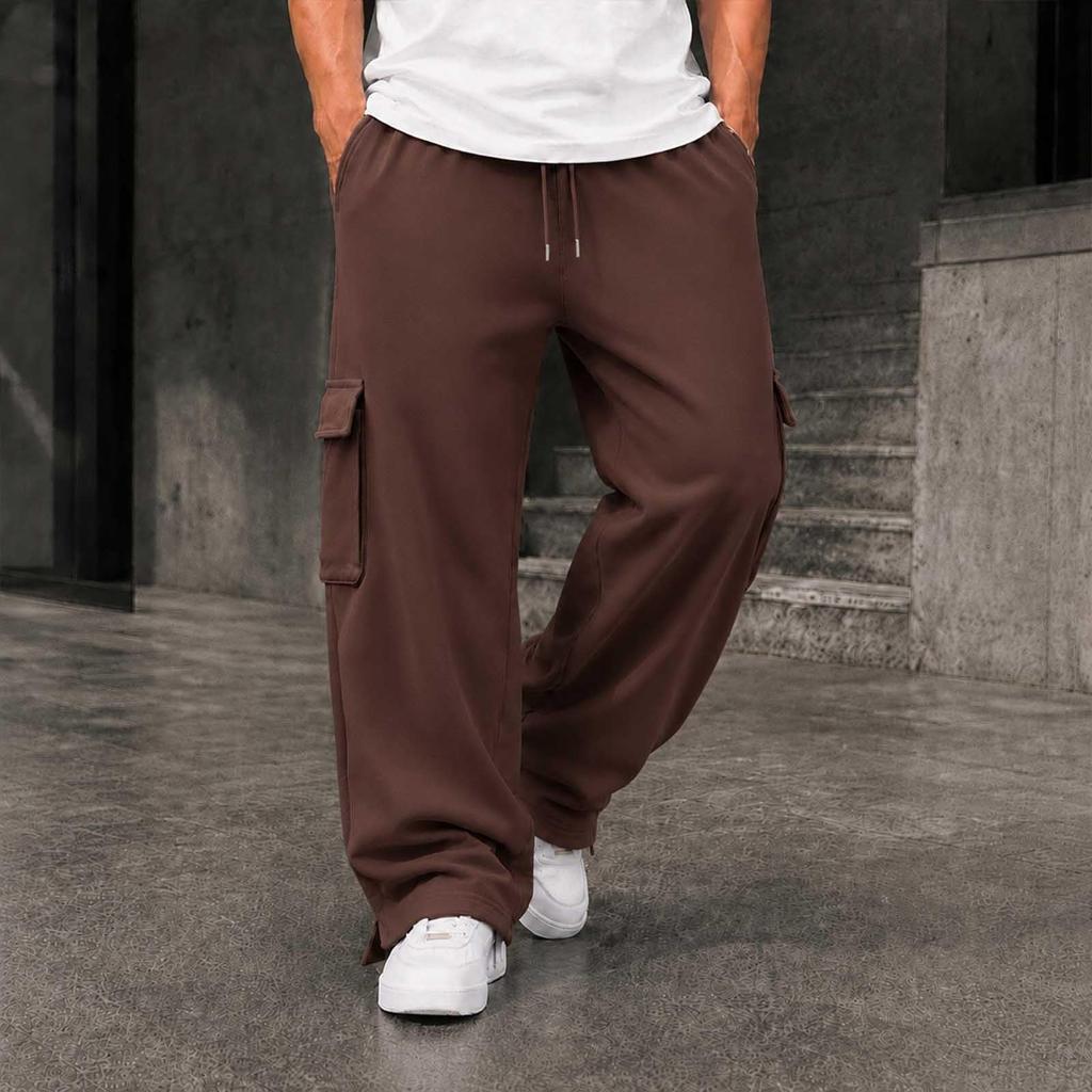 Men's Loose Fit Wide Leg Sweatpants with and Pockets for Gym