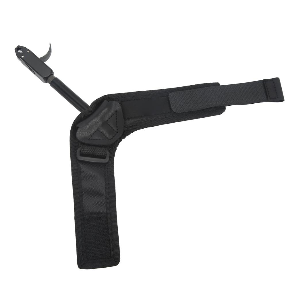 Bow Caliper Release Aid Aluminum Alloy Neoprene Wrist Strap Archery Accessories for Hunting Black Caliper Head