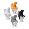 Closestool Animal Pvc Figurine Set With Sitting Cat Design For Gift Giving And Decor