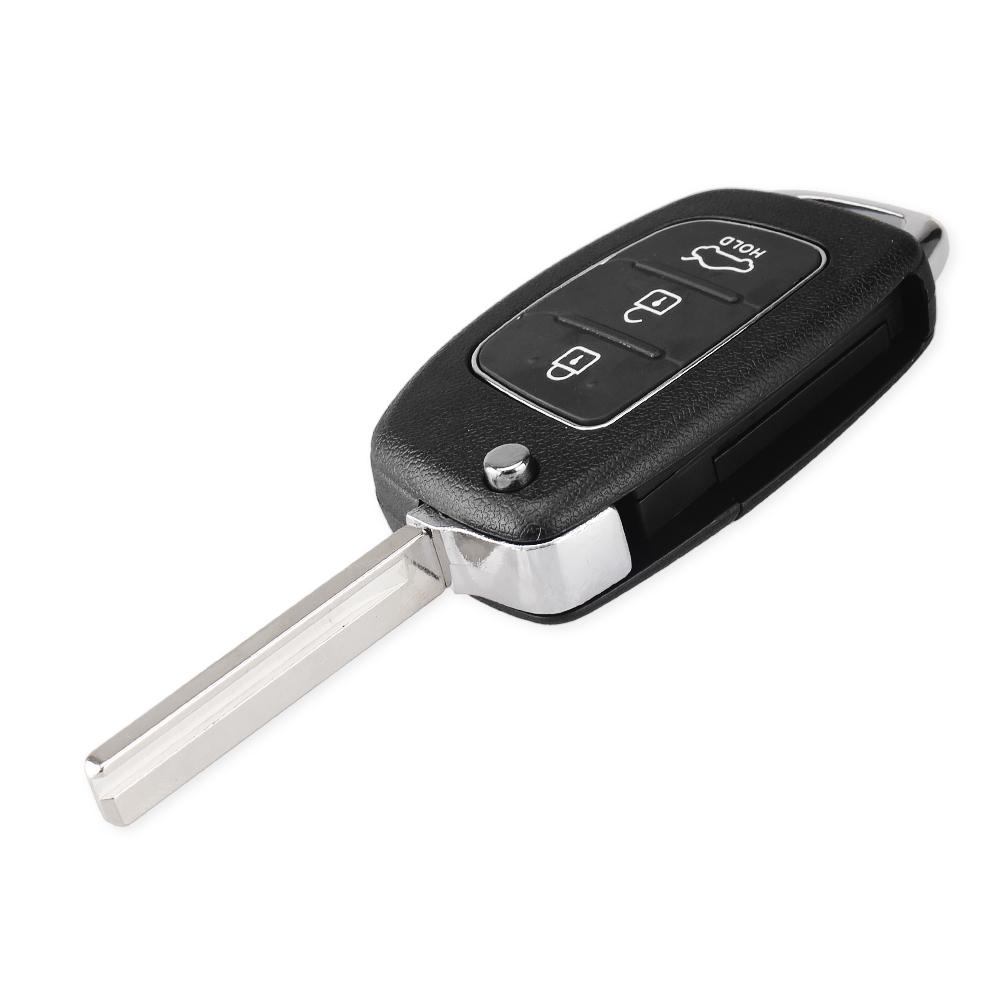 3 Button Folding Flip Remote Key Shell Car Key Case For Hyundai Solaris Ix35 Ix45 Series Auto Key Blanks Case Fob Uncut