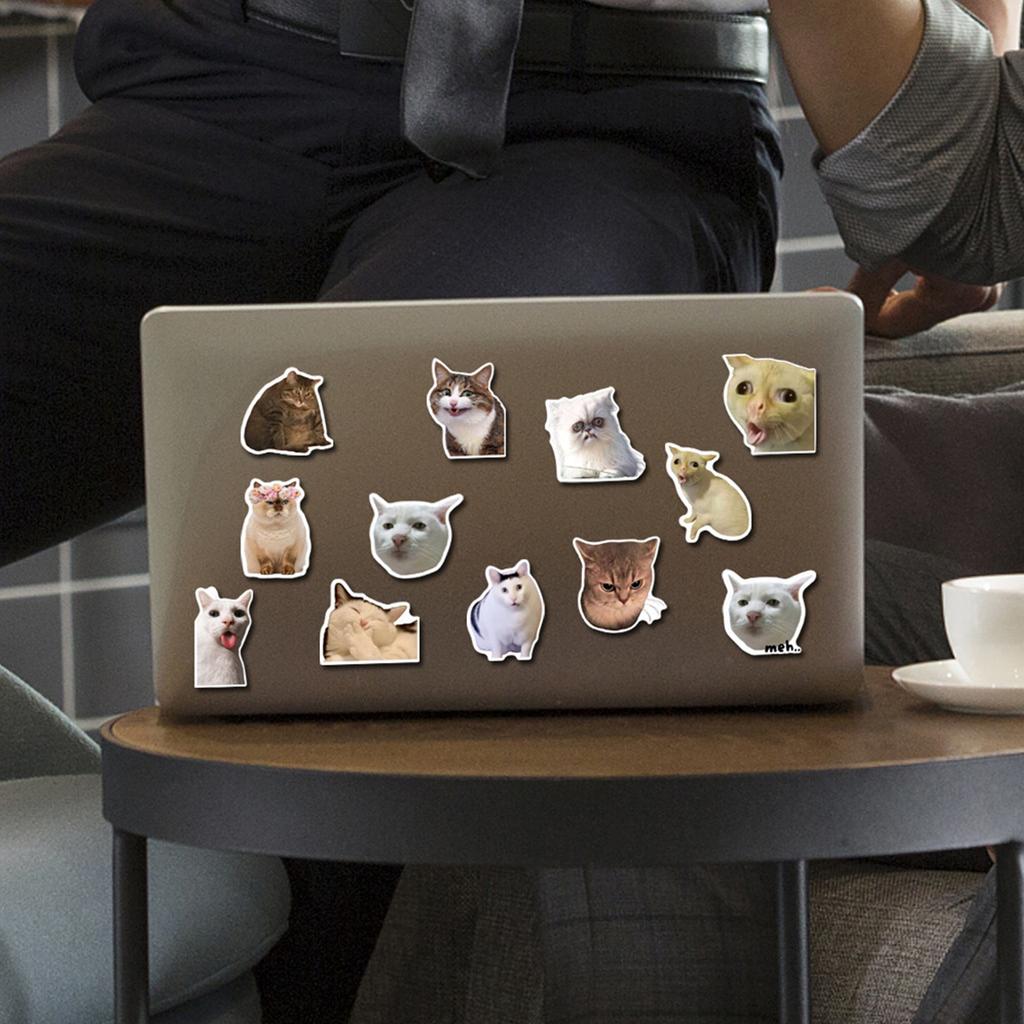 2/12 Pcs Funny Cat Fridge Magnets, Cute PVC Animal Refrigerator Magnet Set, Kitchen Home Decor Sticker, Easter Mother's Day Gift